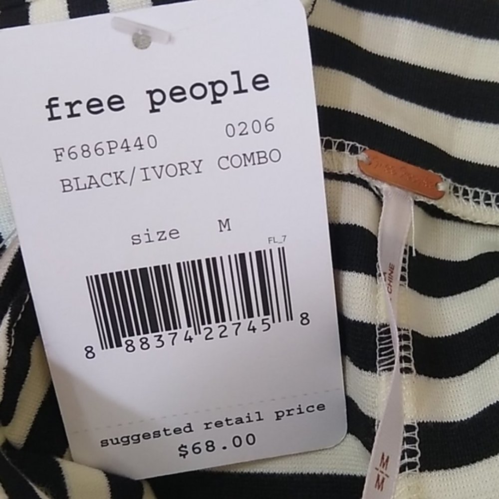 Free people Striped Ponte Women's M NWT - Picture 7 of 16